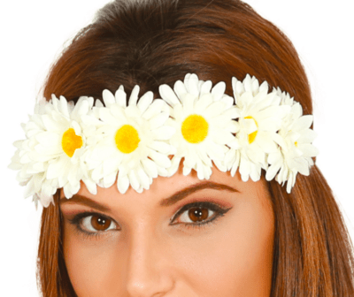 Hårbånd hippi - marguerit