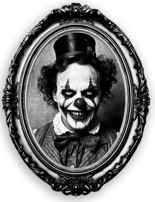 Klistermærke - Klovn 30x23cm