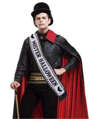 Sash sort/hvid - Mister Halloween