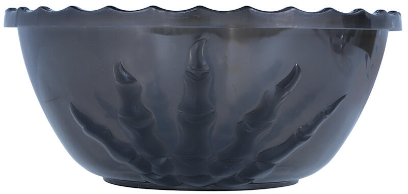 Skål med skelet fingre - grå 14x33cm