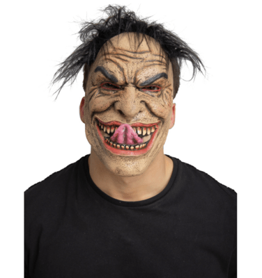 Smilende freak latex maske