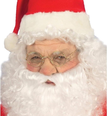 Julebrille i guldmetal - rund