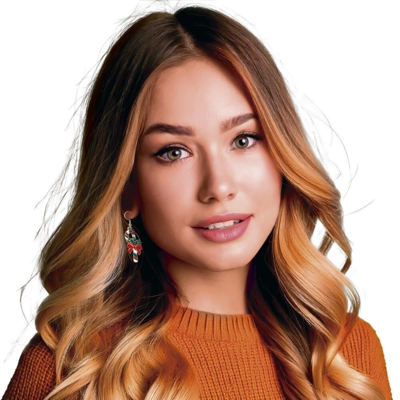 Juleøreringe i metal med Julestok