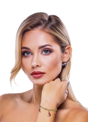 Julearmbånd i guldmetal med Julemotiver