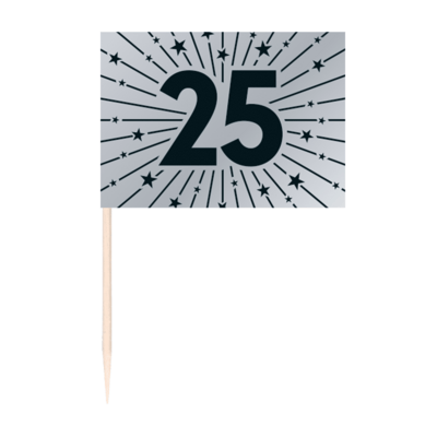 Sølvbryllup kageflag