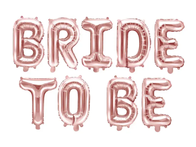 Bride to be folietekst i rosegold