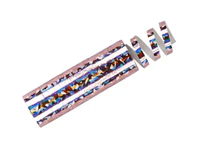 Serpentiner i holografisk lyserød