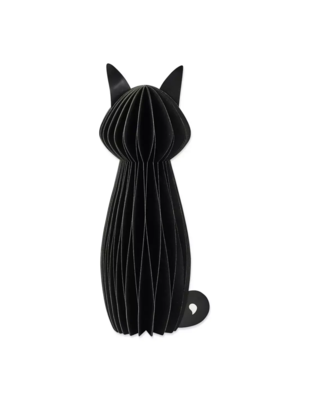 Fastelavnskat i sort papirvæv 30cm