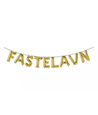 Fastelavn ballonguirlande i guld