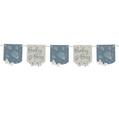 Baby Boy flagguirlande - Blooming