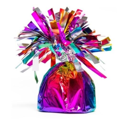 Ballonvægt i regnbue folie