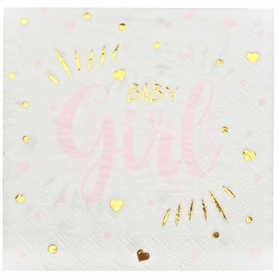 Baby Shower servietter - Girl
