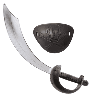 Piratsæt med sværd og øjenklap