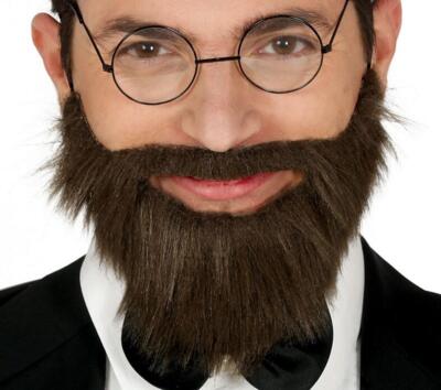 Fuldskæg i brun med elastik