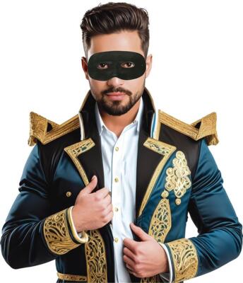 Øjenmaske i sort til mænd