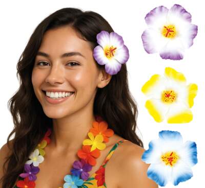 Hawaii blomst hårclips 3stk
