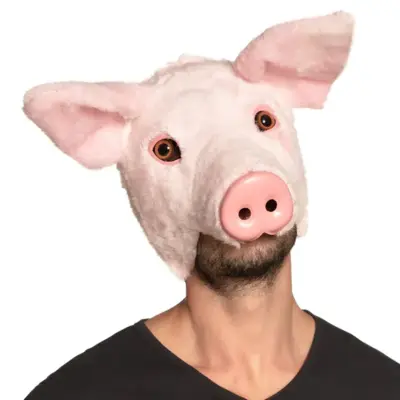 Grise plys halvmaske