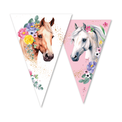Heste Flagbanner - Flower