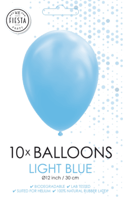 Ballon Lyseblå 10 stk