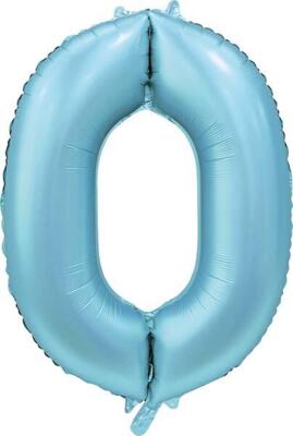 Folieballon 0 - Lyseblå 86 cm