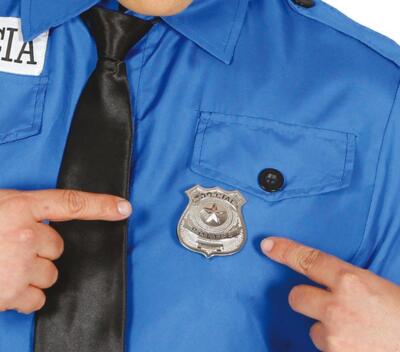 Politi Badge - Metal 6 cm