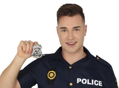 Politi skilt - Super police i Metal