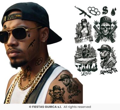 Falske Tatoveringer - Gangster
