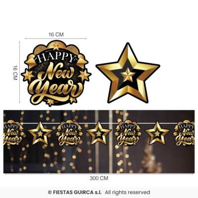Happy New Year Guirlande - Stjerne