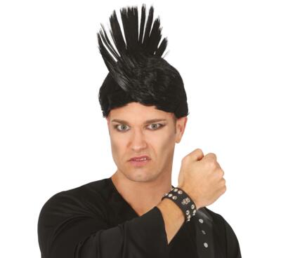 Punk armbånd med kranie og nitter