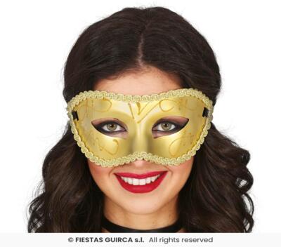 Guld maske med glitter mønster