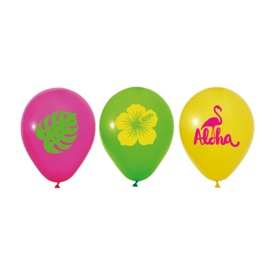 Hawaii ballon 6 stk. - Aloha