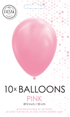 Ballon ø 30 cm, 10 stk. lyserød