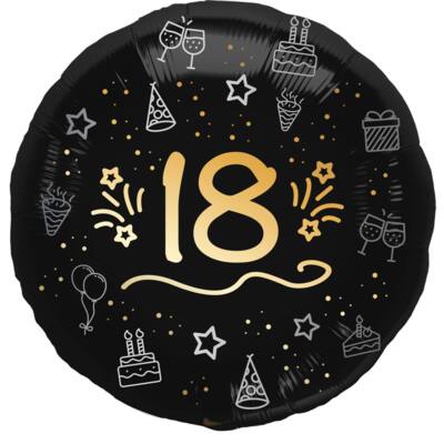 Folieballon 18 år - Shining Glam