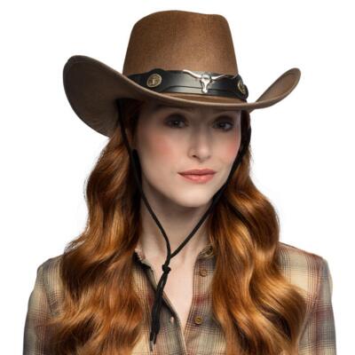 Cowboy hat Wyatt brun