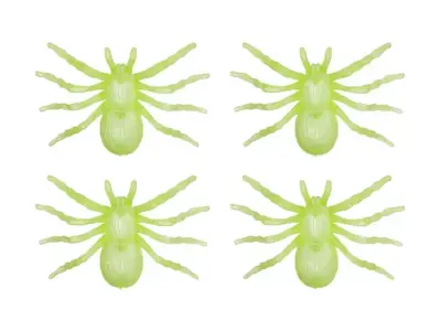 Glow In The Dark Edderkop 4stk.