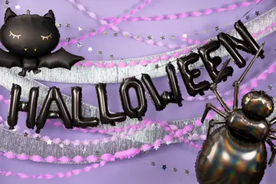 Foliebogstaver sort - HALLOWEEN