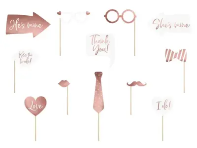 Bryllups Foto selfie sticks i Rosegold