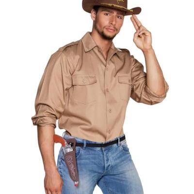 Cowboy pistol med hylster og bælte