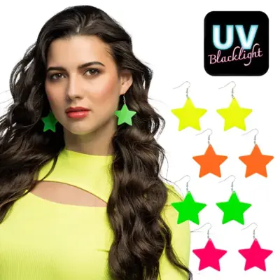 Neon Stjerne øreringe UV