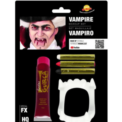 Vampyr sæt - gebis,blod og farver
