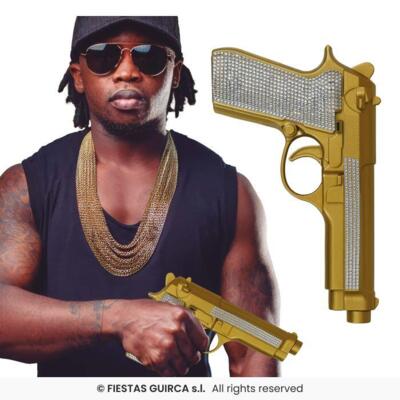 Pistol i guld-glitter