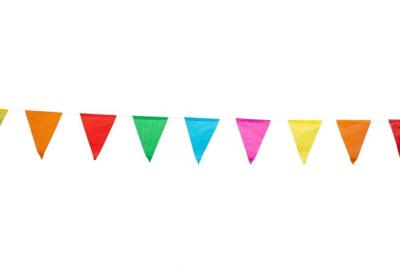 Multifarvet flagbanner - 10M