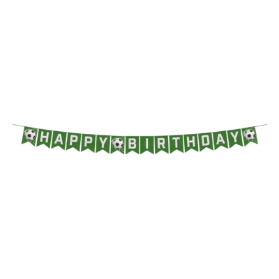 Fodbold happy birthday banner - 6 m