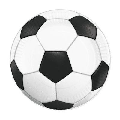 Fodbold paptallerken - 8 stk.
