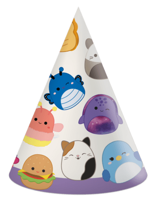 Squishmallows partyhatte - 6 stk.