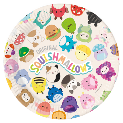 Squishmallows paptallerken - 8 stk.