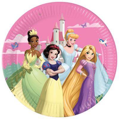 Disney prinsesser paptallerken - 8 stk.