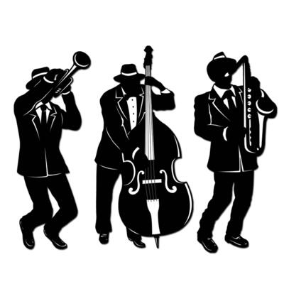 Jazz trio silhuetter